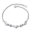 Wholesale Romantic Fashion Lovely Woman Girl Party Gift White Purple Dolphins 925 Sterling Silver Bracelet Bangle SZ101