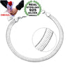 Wholesale Simple Fashion Casual For Woman Man Couple Party Gift Flat Snake Bone 925 Sterling Silver Bracelet Bangle SZ114