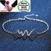 Wholesale Simple Fashion Sweet Woman Girl Party Gift Lightning Decoding Zircon 925 Sterling Silver Bracelet Bangle SZ109