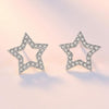 Wholesale Simple Geometry Fashion Woman Girl Wedding Five Design Choices Zircon 925 Sterling Silver Stud Earrings YS432