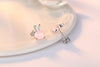 Wholesale Sweet Cute Fashion For Woman Girl Pink Animal Rat Rabbit Goat Ox Dragon 925 Sterling Silver Stud Earrings YS387