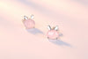 Wholesale Sweet Cute Fashion For Woman Girl Pink Animal Rat Rabbit Goat Ox Dragon 925 Sterling Silver Stud Earrings YS387