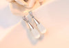 Wholesale Sweet Cute Luxury Pink White for Woman Gift Opal Eggplant 30mm 925 Sterling Silver Tassel Stud Earrings YS261
