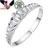 Wholesale Sweet Fashion Elegant Woman Girl Gift Fine Queen Crown 999 Sterling Silver Bracelet Bangle Open Adjustable SZ73