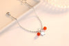 Wholesale Sweet Fashion Woman Girl Party Gift ABS Shell Pearl Red Agate Star 925 Sterling Silver Bracelet Bangle SZ126