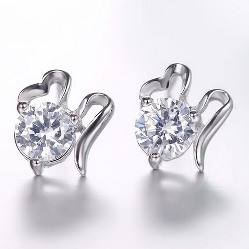 Wholesale Sweet Romantic Fashion For Woman Girl Wedding Gift Lucky Clouds Zircon 925 Sterling Silver Stud Earrings YS337