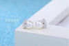 Wholesale Three Design Sweet Fashion For Woman Girl Gift Flower crown Pearl Agate 925 Sterling Silver Stud Earrings YS339