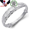 Wholesale fashion Double fish lotusn woman star Fine 999 Sterling Silver adjustable bracelet Bangles gift SZ17