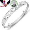 Wholesale fashion frosted luck meteor woman star Fine 999 Sterling Silver adjustable bracelet Bangles gift SZ19