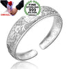 Wholesale fashion magpies plum blossom woman star Fine 999 Sterling Silver opening adjustable bracelet Bangles SZ23