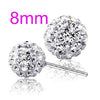 Wholesale girl gift Fashion jewelry Austrian crystal Drill ball 925 sterling silver Stud earrings YS14