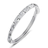 Wholesale jewelry Round Glossy Chaise Woman Child Fashion Exquisite Bangles 925 Sterling Silver Bracelet Adjustable SZ52
