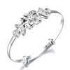 Wholesale jewelry Round Glossy Chaise Woman Child Fashion Exquisite Bangles 925 Sterling Silver Bracelet Adjustable SZ52