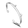Wholesale jewelry Round Glossy Chaise Woman Child Fashion Exquisite Bangles 925 Sterling Silver Bracelet Adjustable SZ52
