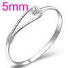 Wholesale jewelry geometric Romantic cherry blossom woman fashion star Bangles 925 Sterling Silver adjustable SZ08