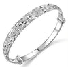 Wholesale jewelry round woman fashion star lucky bead 925 Sterling Silver adjustable Bangles SZ03