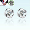 Fashion jewelry crystal heart International certification Amethyst real 925 sterling silver Stud earrings YS03