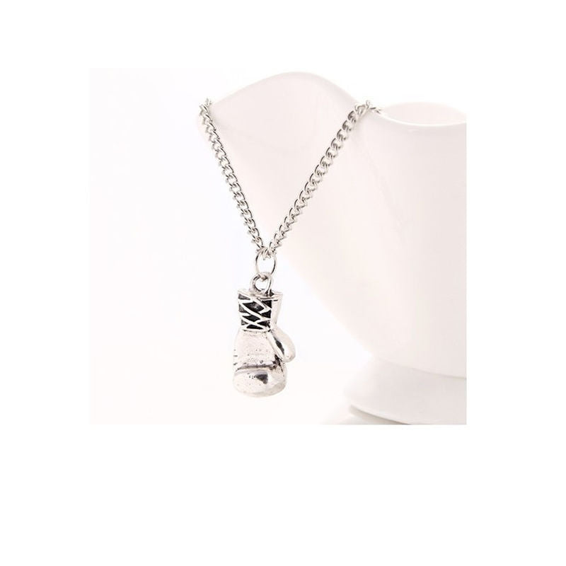 Fine Quality Men Women Stainless Steel Boxing Glove Pendant Necklace Chain New