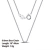 ORSA JEWELS Italian 925 Sterling Silver Box Chain Necklace Rose Gold/Gold Plated Silver Necklaces Neck Chains for Pendant SC07-G