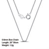 ORSA JEWELS Italian 925 Sterling Silver Box Chain Necklace Rose Gold/Gold Plated Silver Necklaces Neck Chains for Pendant SC07-G