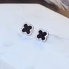 2020 Fashion Luckly four-leaved clover stud earrings Lovely cross personality girls Cute Earrings rose gold Color