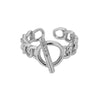 OT Buckle Cuban Chain Rings for Women Classic Gothic Stainless Steel Finger Ring Vintage Wedding Band Couple Jewelry anillos
