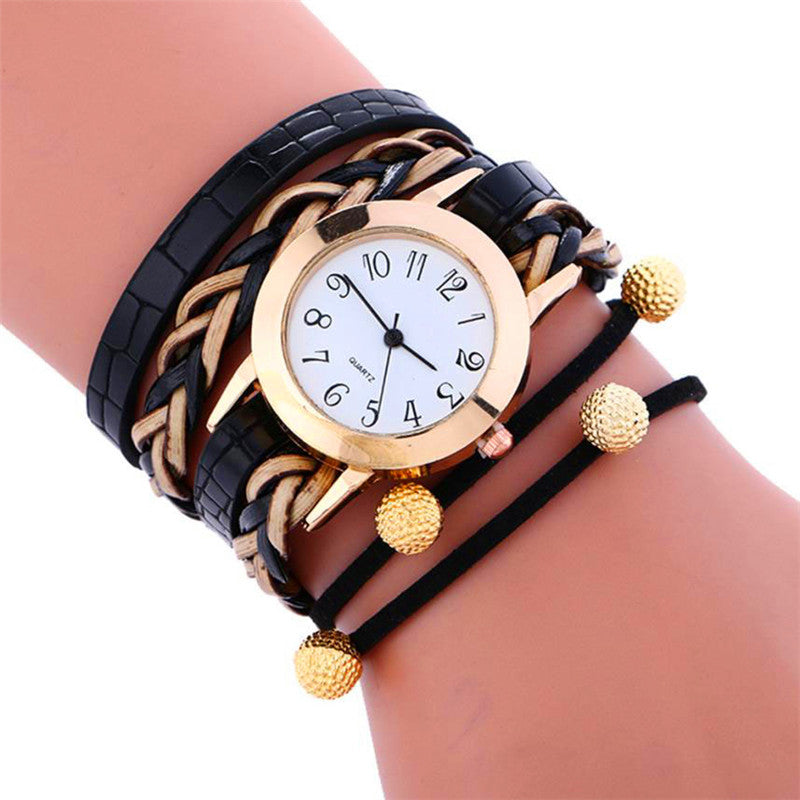 2025 New Leather Bracelet Rhinestone Crystal Bracelet Wrap Bracelets for women feminino pulseras mulher Jewelry