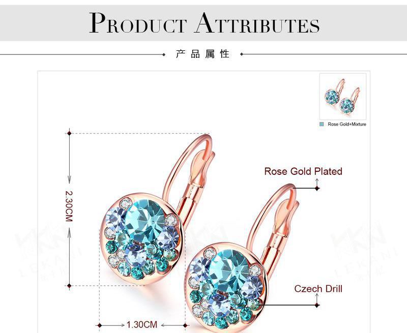 Fashion jewelry Crystal heart pendant eardrop earrings Made with Swarovski ELEMENTS for 2020 Mother's D women gift
