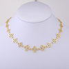 OYB Korean style four-leaf clover necklace three-piece set female golden collars ,clover short necklace popular jewelry