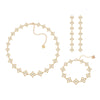 OYB Korean style four-leaf clover necklace three-piece set female golden collars ,clover short necklace popular jewelry