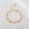 OYB Korean style four-leaf clover necklace three-piece set female golden collars ,clover short necklace popular jewelry