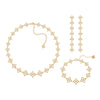 OYB Korean style four-leaf clover necklace three-piece set female golden collars ,clover short necklace popular jewelry