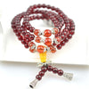 Obsidian Red Blue White Agate Garnet Multi-Circle 108 Buddha Bracelet Wholesale Men And Women Models Bracelet Crystal Jewelry