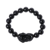 Obsidian Stone Beads Bracelet Unisex Wristband Gold Black Pixiu Bring Wealth and Good Luck Chinese Feng Shui Men Women Bracelets