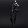 Obsidian Stone Stainless Steel Women Witchcraft Hexagonal Bullet Reiki Point Chakra Charm Necklace Jewelry cadenas mujer