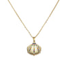 Ocean Shell Scallop Conch Inlay Colours Zircon Pendant Necklace Gift For Girls