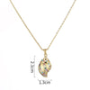 Ocean Shell Scallop Conch Inlay Colours Zircon Pendant Necklace Gift For Girls