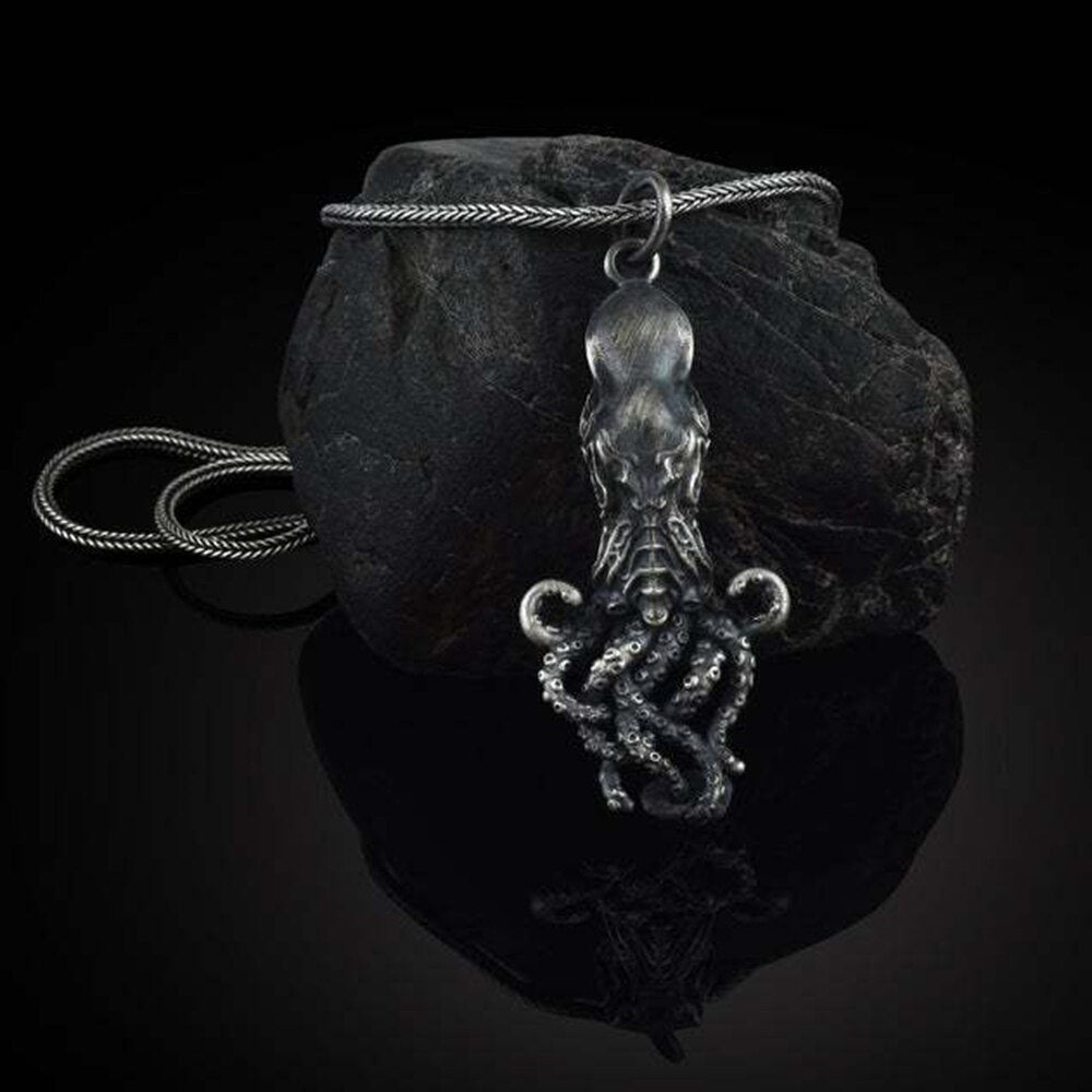 Octopus Sea Monster Pendant Necklace Cthulhu Mythos Men's Necklace Pure Tin Anti-oxidation Jewelry 2022 Trend