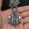 Odin Axe And Raven Men Jewelry Norse Cross Helena Rosova Viking Necklace Wiccan Pagan Amulet Jewlery