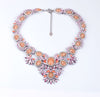 Office Ladies Favorite Bib Statement Necklace Resin Glass Zinc Alloy Chunky Chain Necklace For Women Party Gifts