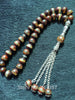 Old Natural Stone Islamic 33 prayer beads Rosary muslim tasbih gift Allah misbaha sibha tesbih tespeeh