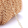 OlingArt 3M/Lot 6MM Rose Gold/Gold/Rhodium/Bronze Color Plated Oval Shape Cross Link Chains DIY Jewelry Accessories Making
