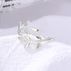 Olive Tree Branch Leaves Rings For Women Open Adjustable Gold Color Ring Plant Female Knuckle Couple Wedding Band Jewelry anillo