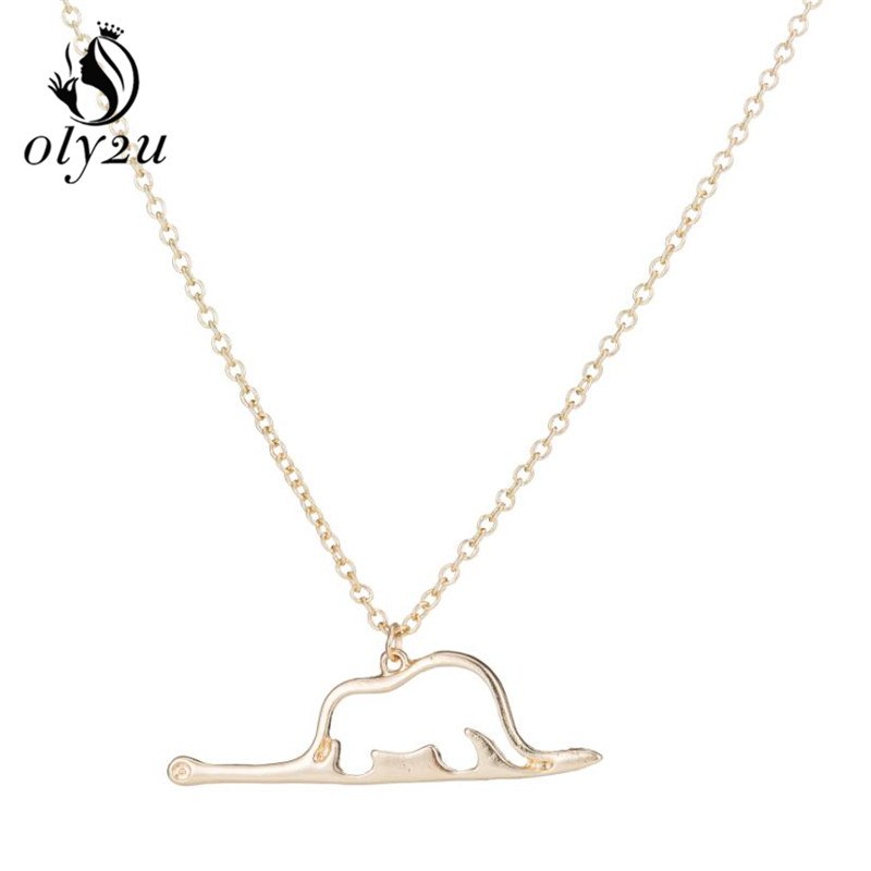Cute Little Prince Necklaces Jewelry Elephant A Snake Charm Pendant Necklace Le Petit Little Prince Necklace Gifts