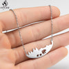 Oly2u Ocean Wave Pendant Necklace Women Stainless Steel Surfing Necklaces Men Summer Beach Surf Jewelry Sportsman Gifts