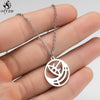 Oly2u Ocean Wave Pendant Necklace Women Stainless Steel Surfing Necklaces Men Summer Beach Surf Jewelry Sportsman Gifts
