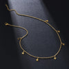 One Piece Gold Stainless Steel 7 Stars Necklace For Women Girl 40cm Length Clavicle Chain Chokers Necklace Femme Collar Jewelry