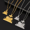 One Piece Haiti Pendant and Necklace for Men Women Chain Necklace Gold Silver Color Jewelry Gifts of Haiti Ayiti Jewellery