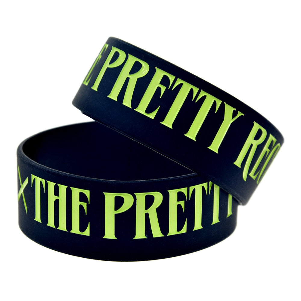 1PC 1 Inch The Pretty Reckless Band Silicone Wristband Bracelet