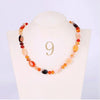 Onyx Amber Opal Black agate Vintage Necklace Set Crystal Power Natural Stone Chain Charm Reiki Men Statement Fine Choker Jewelry
